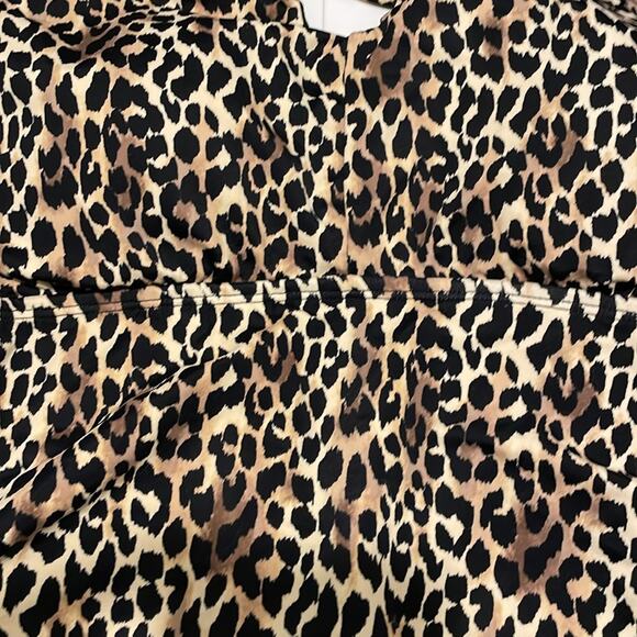 Embrace Your Curves By Miracle Brands Leopard Print One Piece Swim Suit XL NWT - Picture 4 of 5